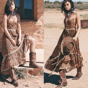 Super Rare Spell Saphari Maxi Sundress in Leopard size S